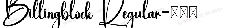 Billingblock Regular字体转换